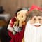Glitzhome® 35.5" Faux Fur Traditional Christmas Santa Figurine
